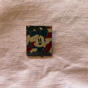 Mickey Mouse salute, American flag, Disney trading pin